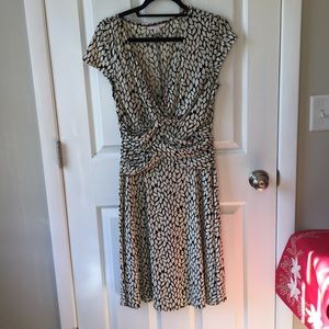 Black and white fit and flare dress size 16